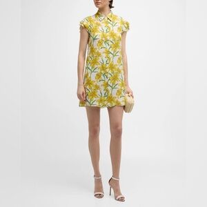 Alice + Olivia Jem Floral Cap-Sleeve Shirtdress NWT